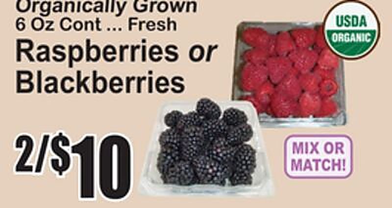 Organically Grown Raspberries or Blackberries - Superfresh weekly ad deal