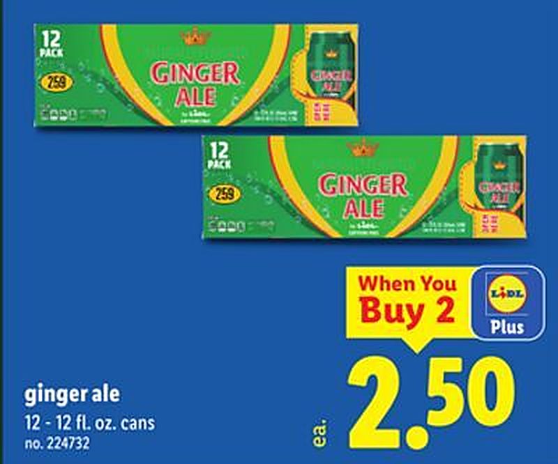 ginger ale - Lidl weekly ad deal