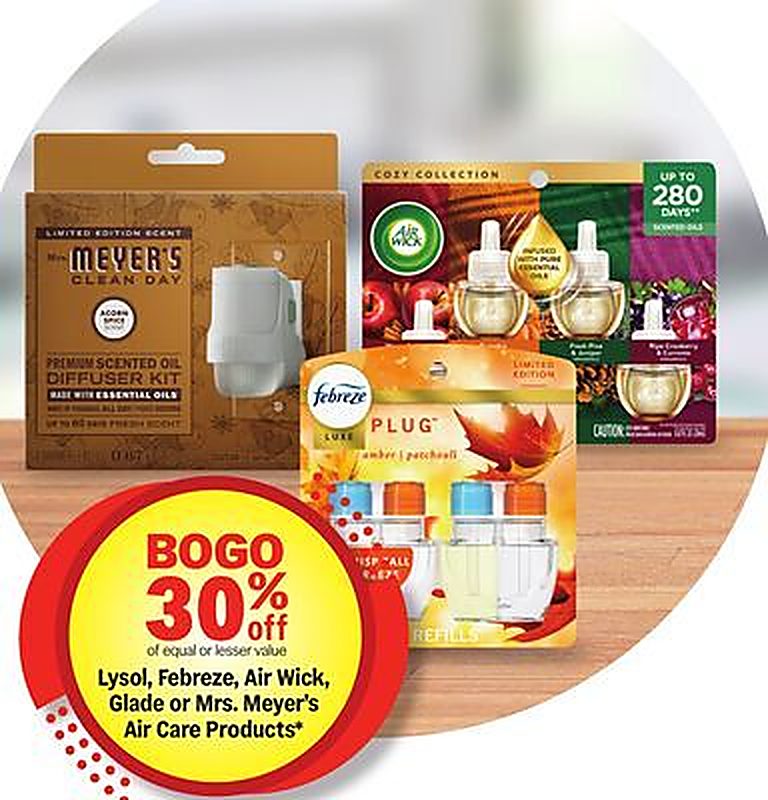 Lysol, Febreze, Air Wick, Glade or Mrs. Meyer's Air Care Products