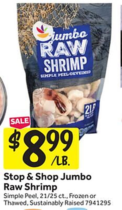 Stop & Shop Jumbo Raw Shrimp - Stop & Shop weekly ad deal