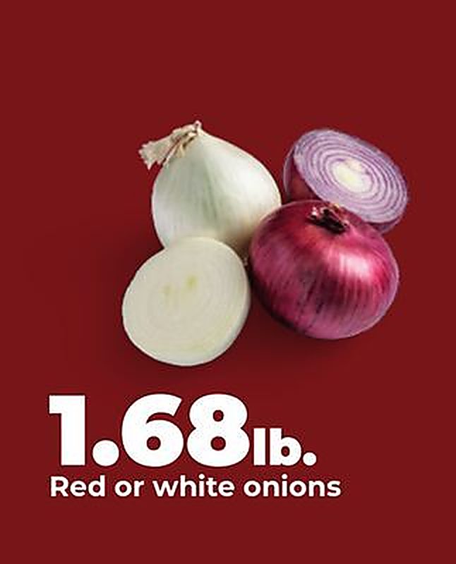 Red or white onions - Hy Vee weekly ad deal