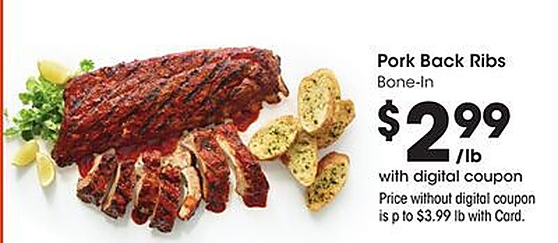 Pork Back Ribs - King Soopers weekly ad deal