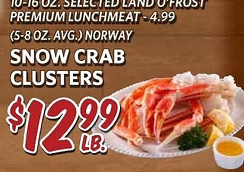 SNOW CRAB CLUSTERS - Breaux Mart weekly ad deal