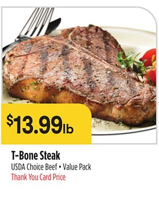 T-Bone Steak - Bashas weekly ad deal