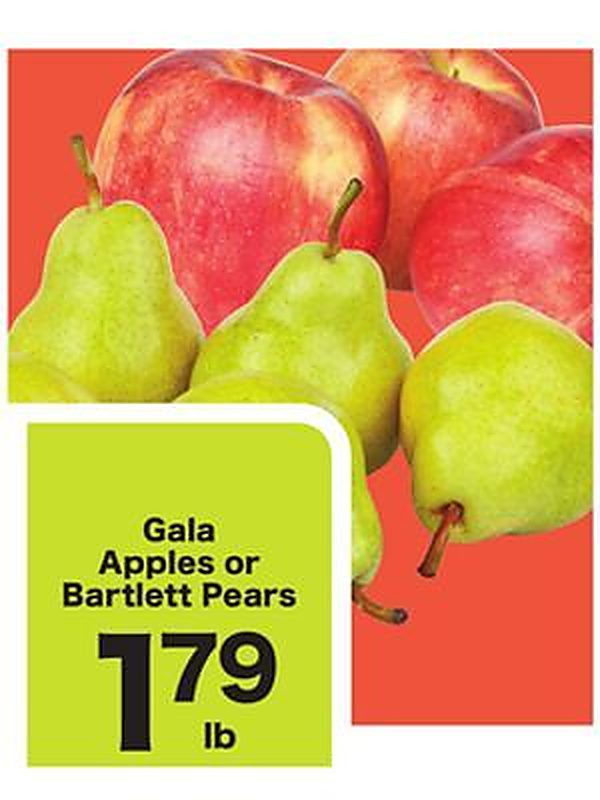 Gala Apples or Bartlett Pears - Shoppers Food weekly ad deal