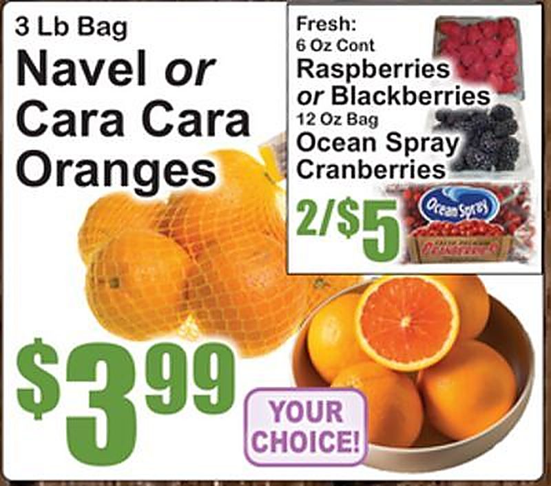3 Lb Bag Navel or Cara Cara Oranges - Superfresh weekly ad deal