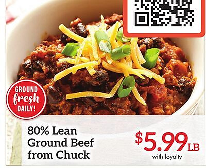 80% Lean Ground Beef from Chuck - Needler's Fresh Market weekly ad deal