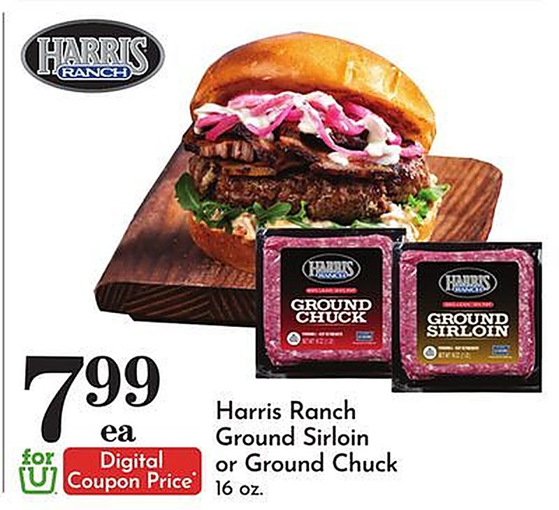 Harris Ranch Ground Sirloin or Ground Chuck - Pavilions weekly ad deal