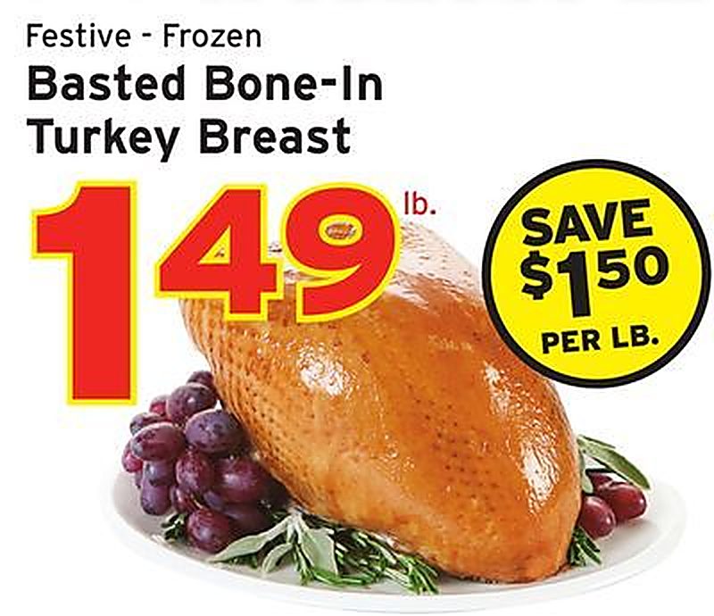 Basted Bone-In Turkey Breast - Hannaford weekly ad deal