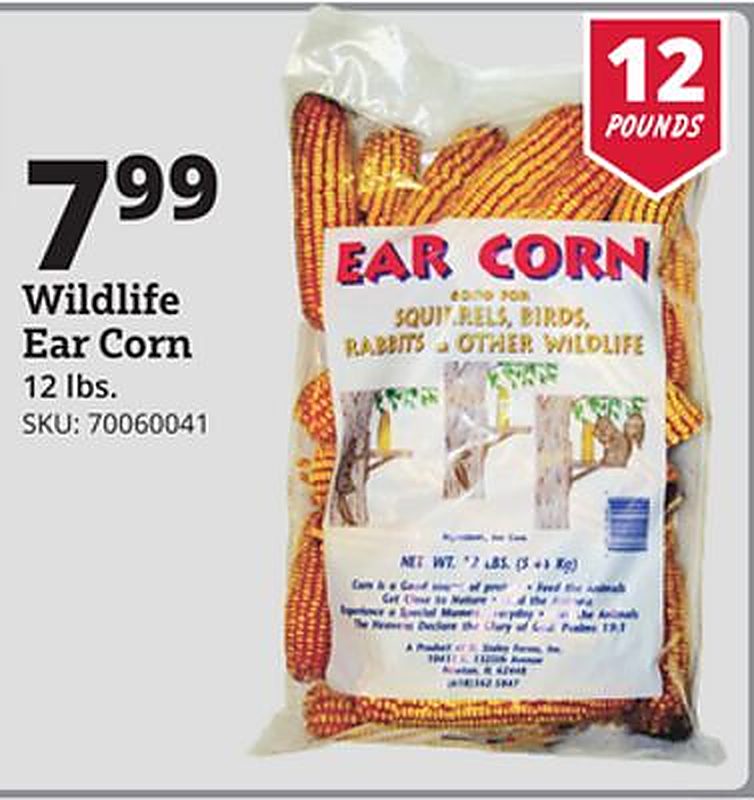 Wildlife Ear Corn - Rural King weekly ad deal