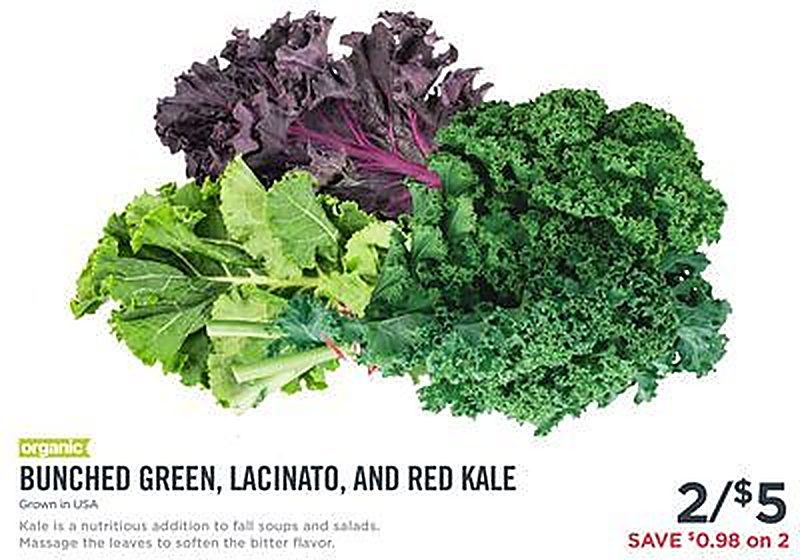 BUNCHED GREEN, LACINATO, AND RED KALE - Metropolitan Market weekly ad deal