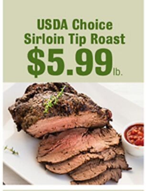 USDA Choice Sirloin Tip Roast - Robert Fresh Market weekly ad deal