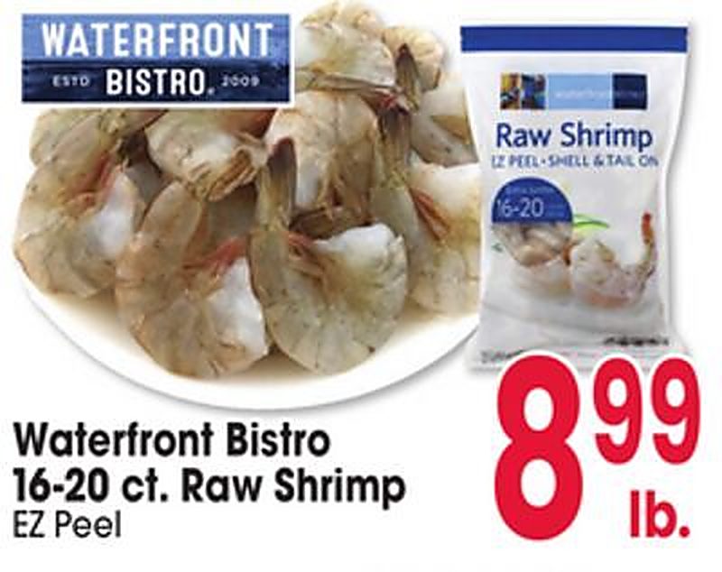Waterfront Bistro 16-20 ct. Raw Shrimp - Jewel Osco weekly ad deal