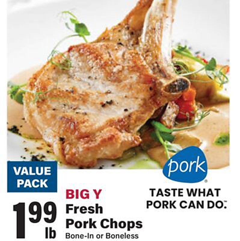 BIG Y Fresh Pork Chops - Big Y weekly ad deal