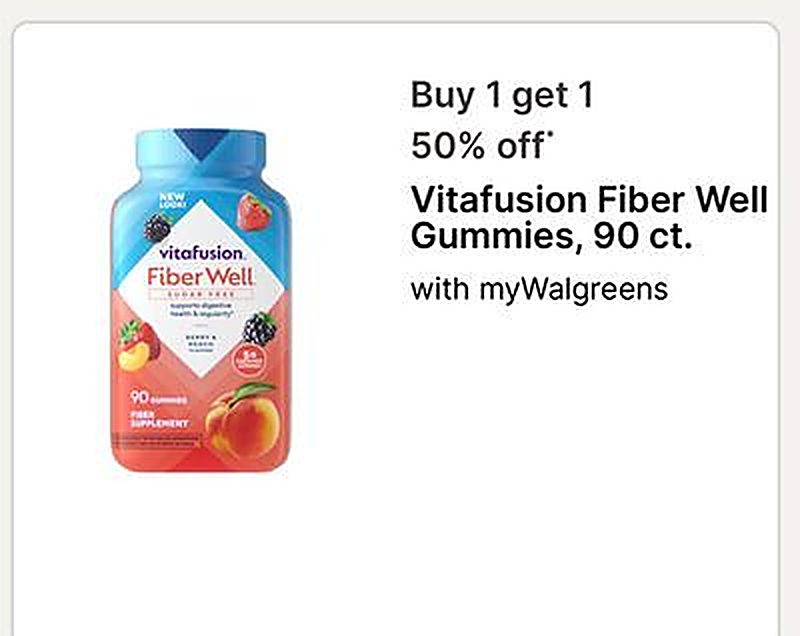Vitafusion Fiber Well Gummies, 90 ct.