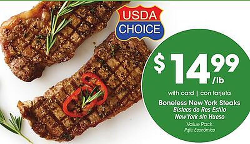 Boneless New York Steaks - Ralphs weekly ad deal
