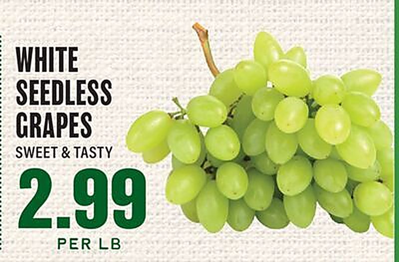 WHITE SEEDLESS GRAPES SWEET & TASTY - Lowes Foods weekly ad deal