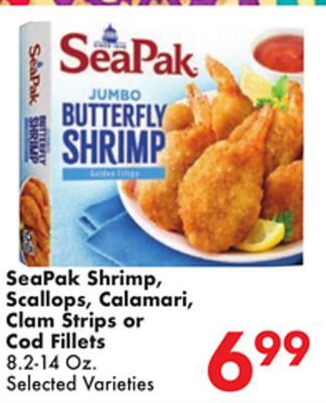 SeaPak Shrimp, Scallops, Calamari, Clam Strips or Cod Fillets - Fairplay Foods weekly ad deal