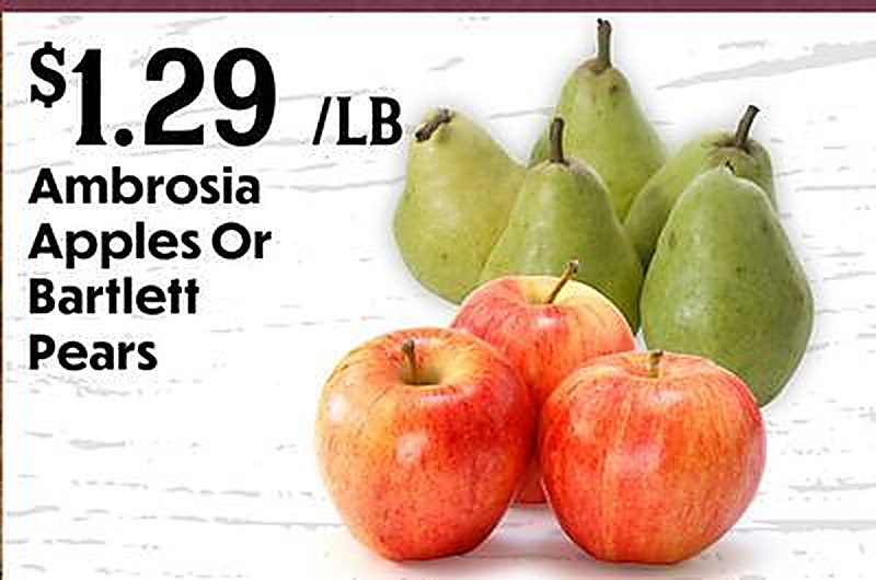 Ambrosia Apples Or Bartlett Pears - Reasor's weekly ad deal