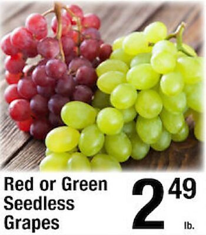 Red or Green Seedless Grapes - Harvest Foods weekly ad deal