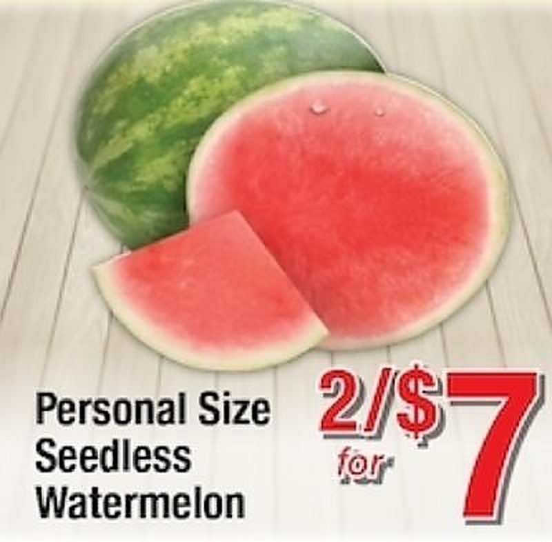 Personal Size Seedless Watermelon - Harvest Foods weekly ad deal