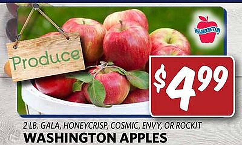 2 LB. GALA, HONEYCRISP, COSMIC, ENVY, OR ROCKIT WASHINGTON APPLES - Breaux Mart weekly ad deal