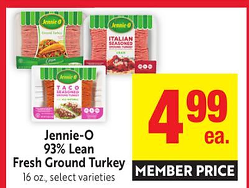 Jennie-O 93% Lean Fresh Ground Turkey - Save Mart weekly ad deal
