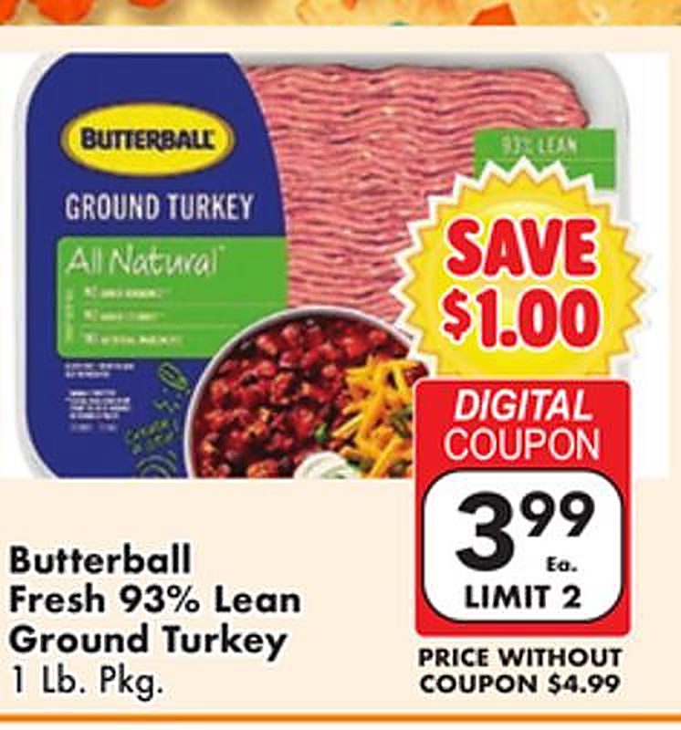 Butterball Fresh 93% Lean Ground Turkey - Fairplay Foods weekly ad deal