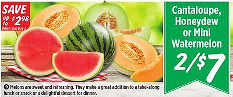 Cantaloupe, Honeydew or Mini Watermelon - Rouses Markets weekly ad deal