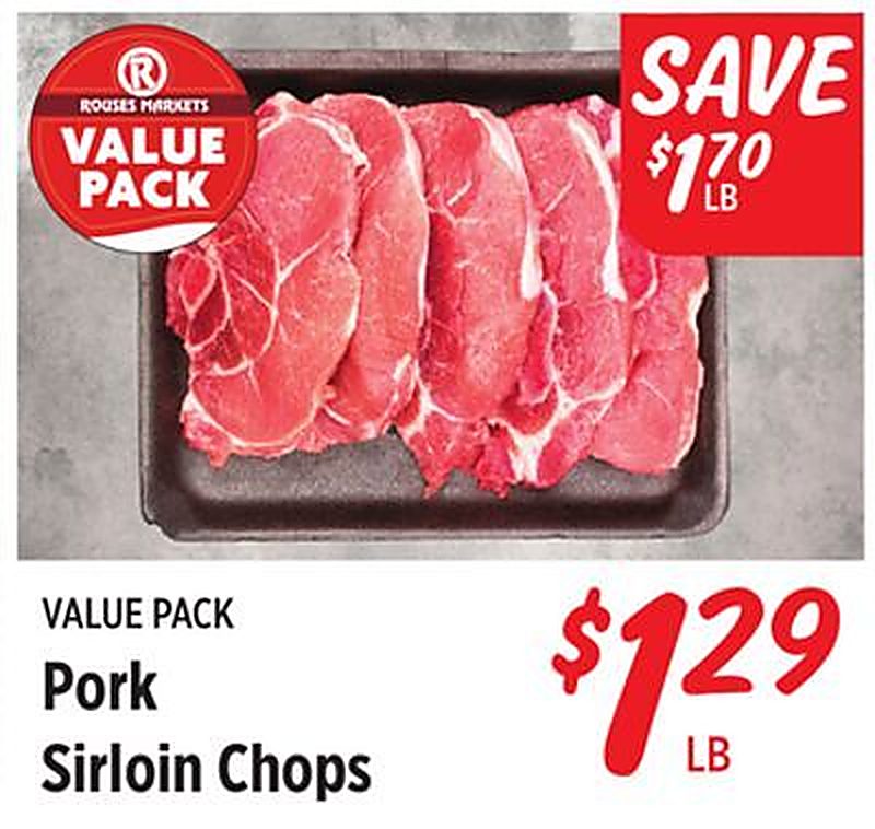 Pork Sirloin Chops - Rouses Markets weekly ad deal