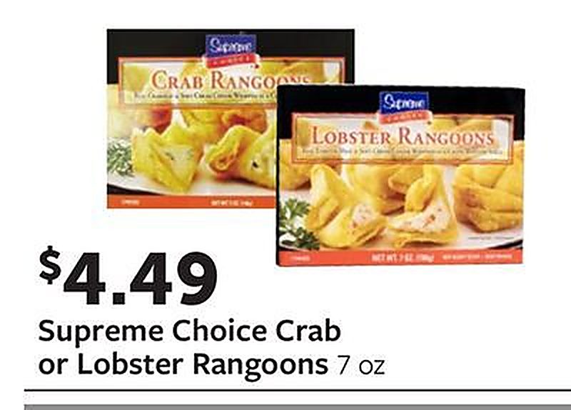 Supreme Choice Crab or Lobster Rangoons - Fareway Meat and Grocery weekly ad deal