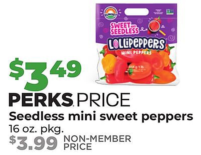 Seedless mini sweet peppers - Hy Vee weekly ad deal