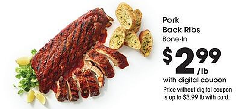 Pork Back Ribs - Fry's Food Stores weekly ad deal