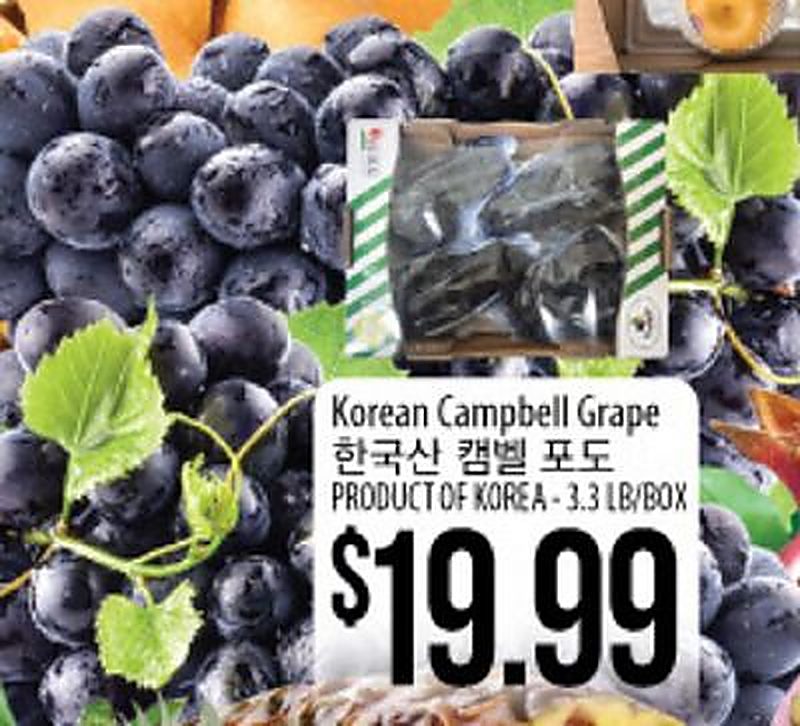 Korean Campbell Grape - H Mart weekly ad deal