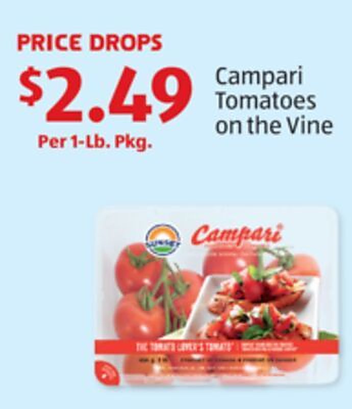 Campari Tomatoes on the Vine - Aldi weekly ad deal