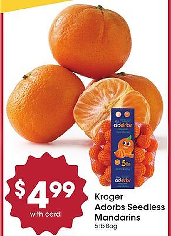 Kroger Adorbs Seedless Mandarins - Marianos weekly ad deal