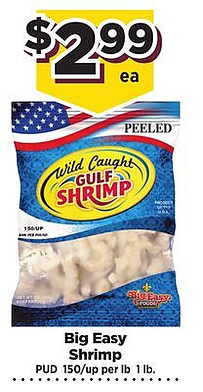 Big Easy Shrimp - Food town Texas weekly ad deal