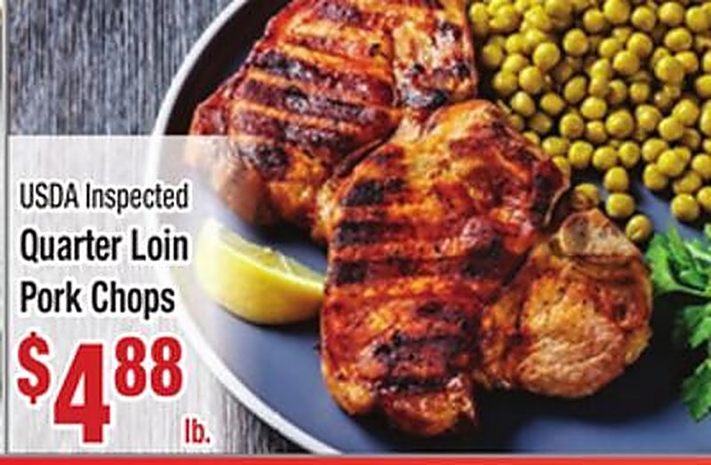 USDA Inspected Quarter Loin Pork Chops - Food Pride Market weekly ad deal