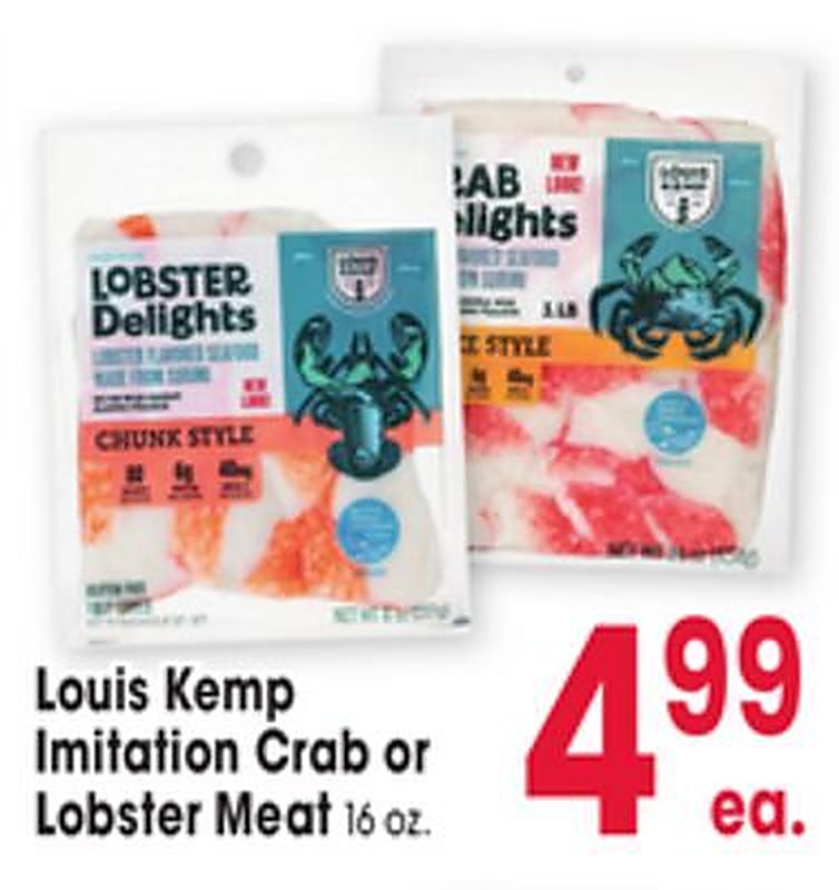 Louis Kemp Imitation Crab or Lobster Meat - Jewel Osco weekly ad deal
