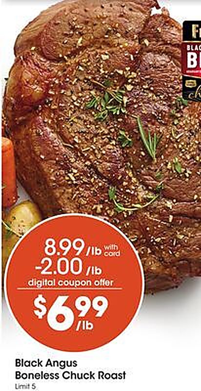Black Angus Boneless Chuck Roast - Pick 'n Save weekly ad deal