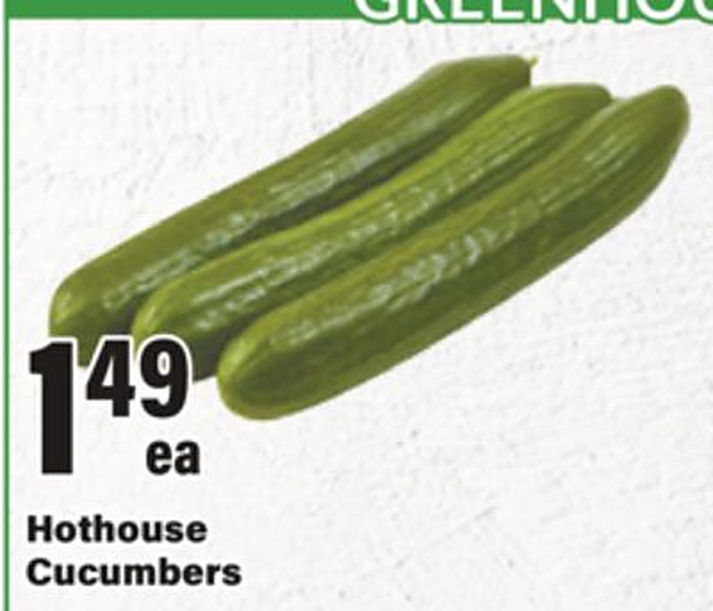 Hothouse Cucumbers - Big Y weekly ad deal