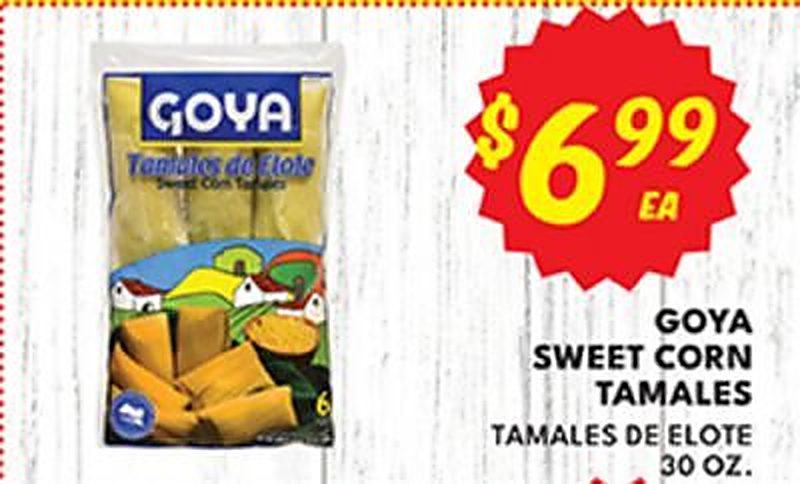 GOYA SWEET CORN TAMALES - Ideal Market weekly ad deal
