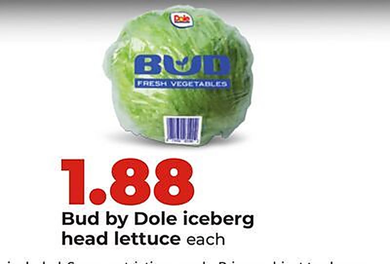 Bud by Dole iceberg head lettuce - Hy Vee weekly ad deal