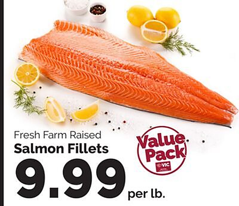 Fresh Farm Raised Salmon Fillets - Harris Teeter weekly ad deal