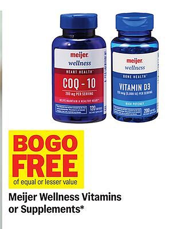 Meijer Wellness Vitamins or Suplements