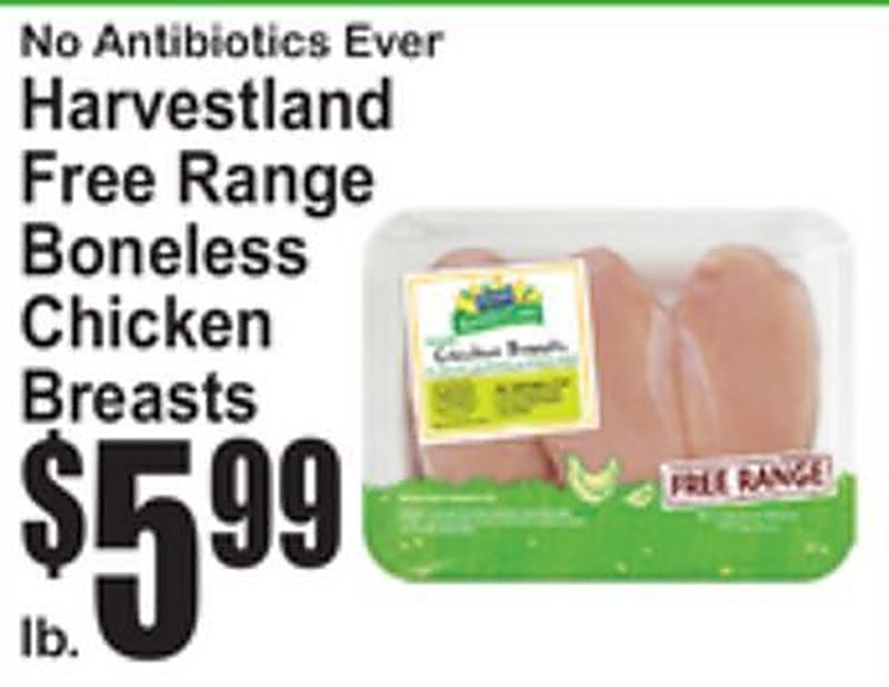 Harvestland Free Range Boneless Chicken Breasts - Superfresh weekly ad deal
