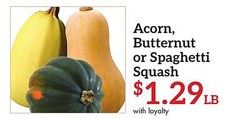 Acorn, Butternut or Spaghetti Squash - Remke Markets weekly ad deal