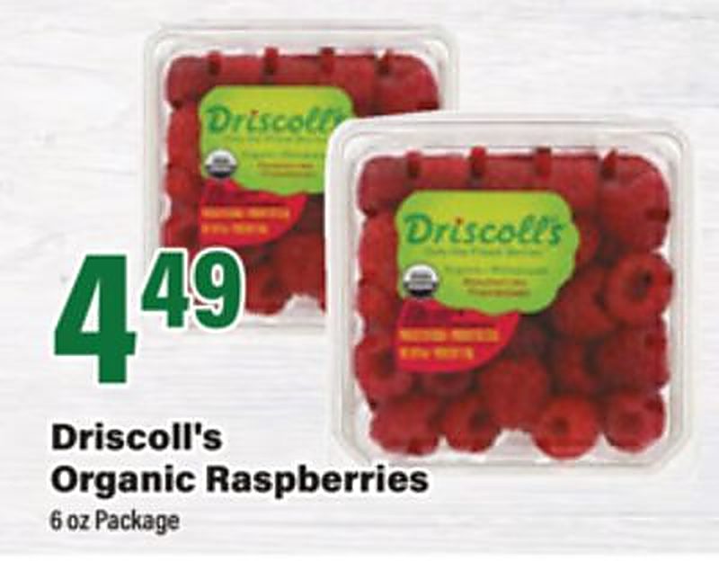Driscoll's Organic Raspberries - Big Y weekly ad deal