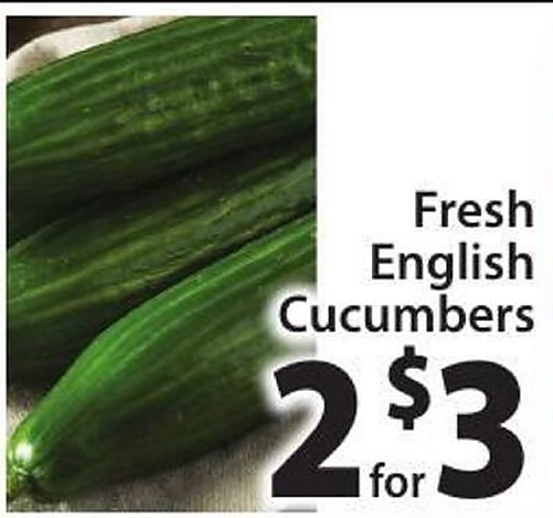 Fresh English Cucumbers - West Side Marketplace weekly ad deal