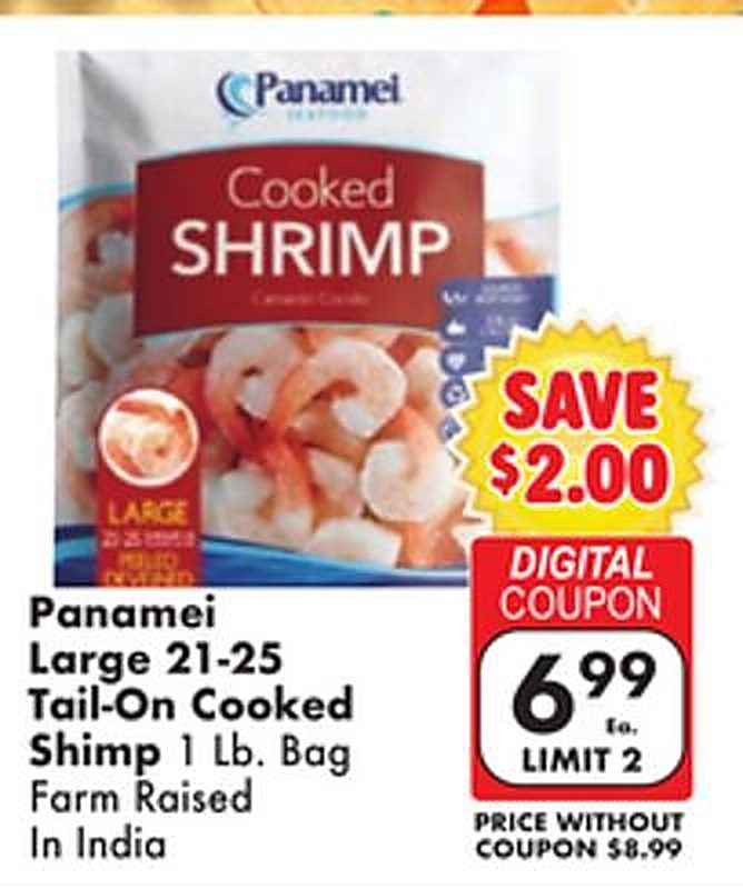 Panamei Large 21-25 Tail-On Cooked Shrimp - Fairplay Foods weekly ad deal